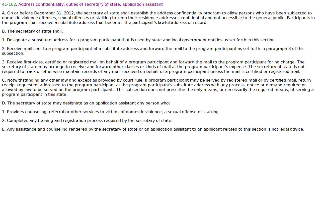 Yavapai County neighbors Address Confidentiality Program protections